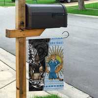 New Zealand Argentina Rugby Garden Flag 2025 Los Pumas All Black Together - Polynesian Pride