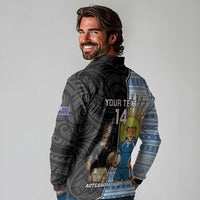 New Zealand Argentina Rugby Custom Long Sleeve Polo Shirt 2025 Los Pumas All Black Together - Polynesian Pride