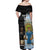 New Zealand Argentina Rugby Custom Off Shoulder Maxi Dress 2025 Los Pumas All Black Together - Polynesian Pride