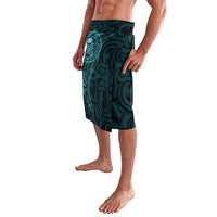 New Zealand Skull Darts Lavalava Aotearoa Maori Chest Tattoo Stylized Teal - Polynesian Pride