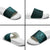 New Zealand Skull Darts Slide Sandals Aotearoa Maori Chest Tattoo Stylized Teal - Polynesian Pride
