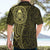 New Zealand Skull Darts Hawaiian Shirt Aotearoa Maori Chest Tattoo Stylized Gold - Polynesian Pride