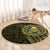 New Zealand Skull Darts Round Carpet Aotearoa Maori Chest Tattoo Stylized Gold - Polynesian Pride