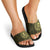 New Zealand Skull Darts Slide Sandals Aotearoa Maori Chest Tattoo Stylized Gold - Polynesian Pride