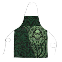 New Zealand Skull Darts Apron Aotearoa Maori Chest Tattoo Stylized Green - Polynesian Pride