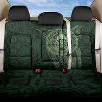 New Zealand Skull Darts Back Car Seat Cover Aotearoa Maori Chest Tattoo Stylized Green - Polynesian Pride
