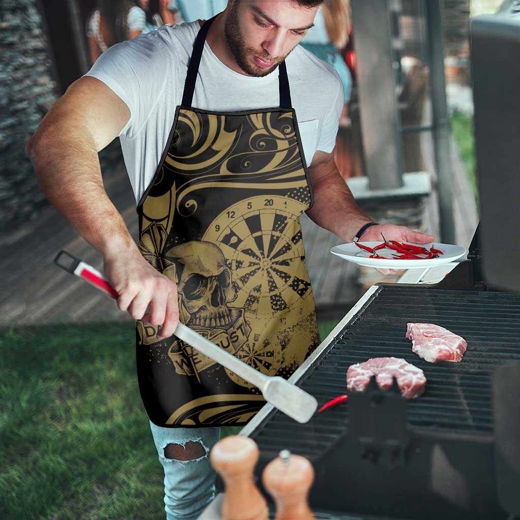 New Zealand Darts Apron Skull In Dart We Trust Maori Pattern - Polynesian Pride