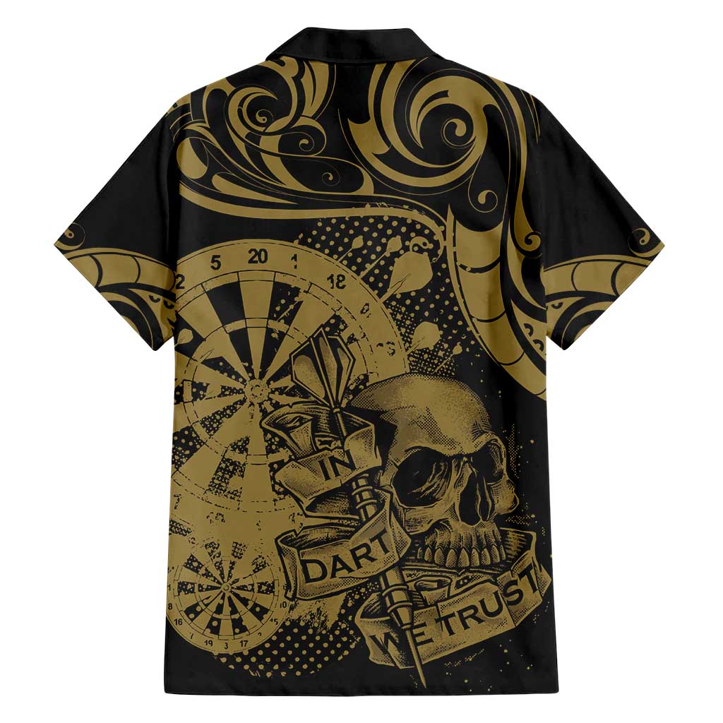 New Zealand Darts Family Matching Short Sleeve Bodycon Dress and Hawaiian Shirt Skull In Dart We Trust Maori Pattern LT14 - Polynesian Pride