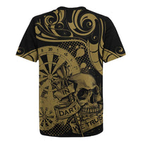 New Zealand Darts Rugby Jersey Skull In Dart We Trust Maori Pattern - Polynesian Pride