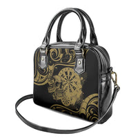 New Zealand Darts Shoulder Handbag Skull In Dart We Trust Maori Pattern - Polynesian Pride