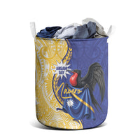 Nauru Angam Day Laundry Basket Naoero Frigatebird With Flag Proud