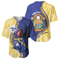Personalised Nauru Angam Day Baseball Jersey Naoero Frigatebird With Flag Proud