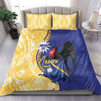 Nauru Angam Day Bedding Set Naoero Frigatebird With Flag Proud