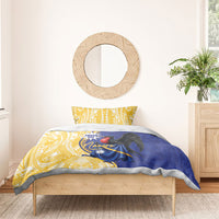 Nauru Angam Day Bedding Set Naoero Frigatebird With Flag Proud