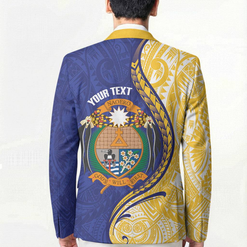 Personalised Nauru Angam Day Blazer Naoero Frigatebird With Flag Proud