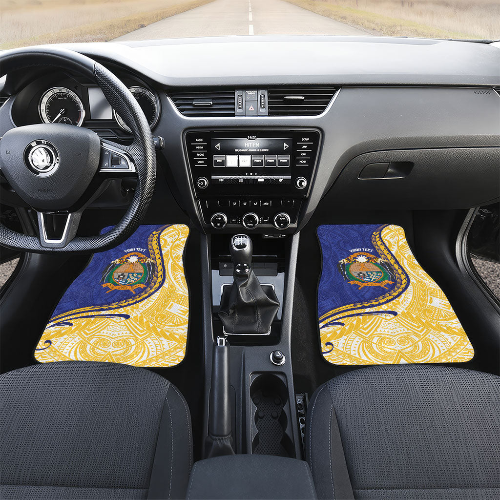 Personalised Nauru Angam Day Car Mats Naoero Frigatebird With Flag Proud