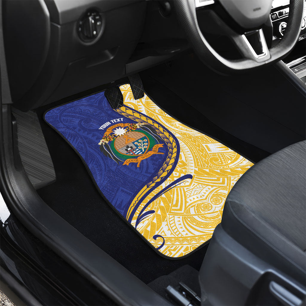Personalised Nauru Angam Day Car Mats Naoero Frigatebird With Flag Proud