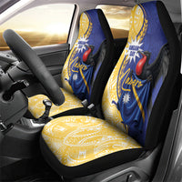 Nauru Angam Day Car Seat Cover Naoero Frigatebird With Flag Proud