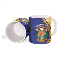 Personalised Nauru Angam Day Ceramic Mug Naoero Frigatebird With Flag Proud
