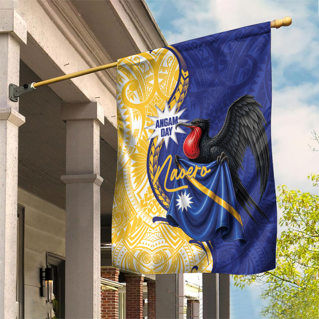 Nauru Angam Day Garden Flag Naoero Frigatebird With Flag Proud