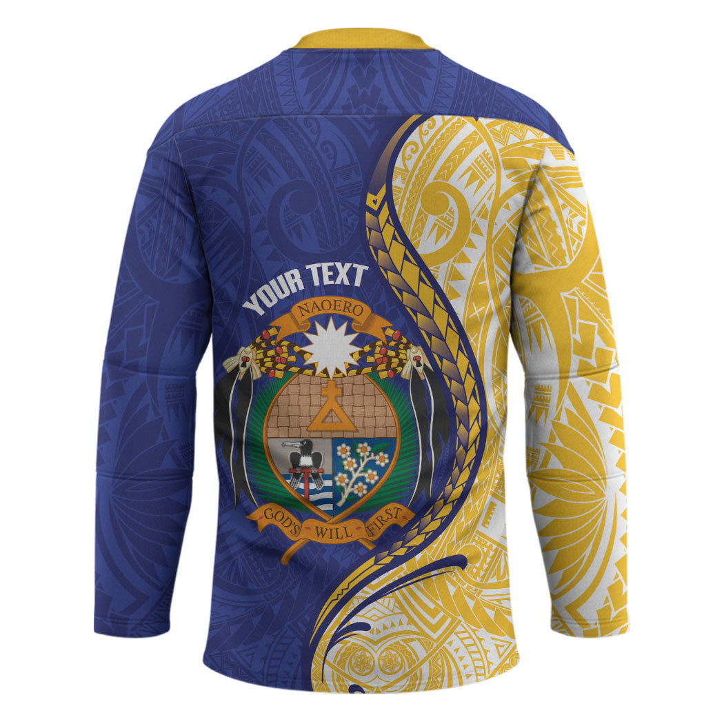 Personalised Nauru Angam Day Hockey Jersey Naoero Frigatebird With Flag Proud