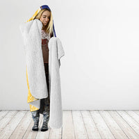 Nauru Angam Day Hooded Blanket Naoero Frigatebird With Flag Proud
