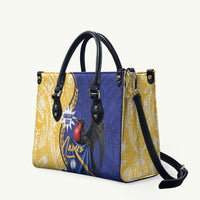 Nauru Angam Day Leather Bag Naoero Frigatebird With Flag Proud