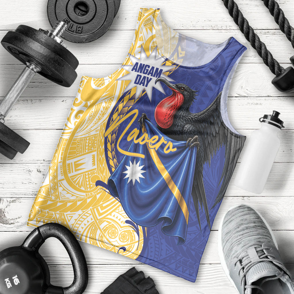 Personalised Nauru Angam Day Men Tank Top Naoero Frigatebird With Flag Proud