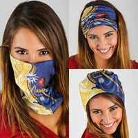 Nauru Angam Day Neck Gaiter Naoero Frigatebird With Flag Proud