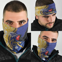 Nauru Angam Day Neck Gaiter Naoero Frigatebird With Flag Proud