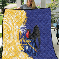 Nauru Angam Day Quilt Naoero Frigatebird With Flag Proud