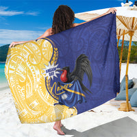 Nauru Angam Day Sarong Naoero Frigatebird With Flag Proud