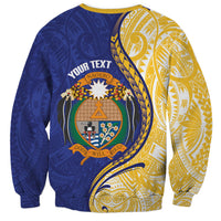 Personalised Nauru Angam Day Sweatshirt Naoero Frigatebird With Flag Proud