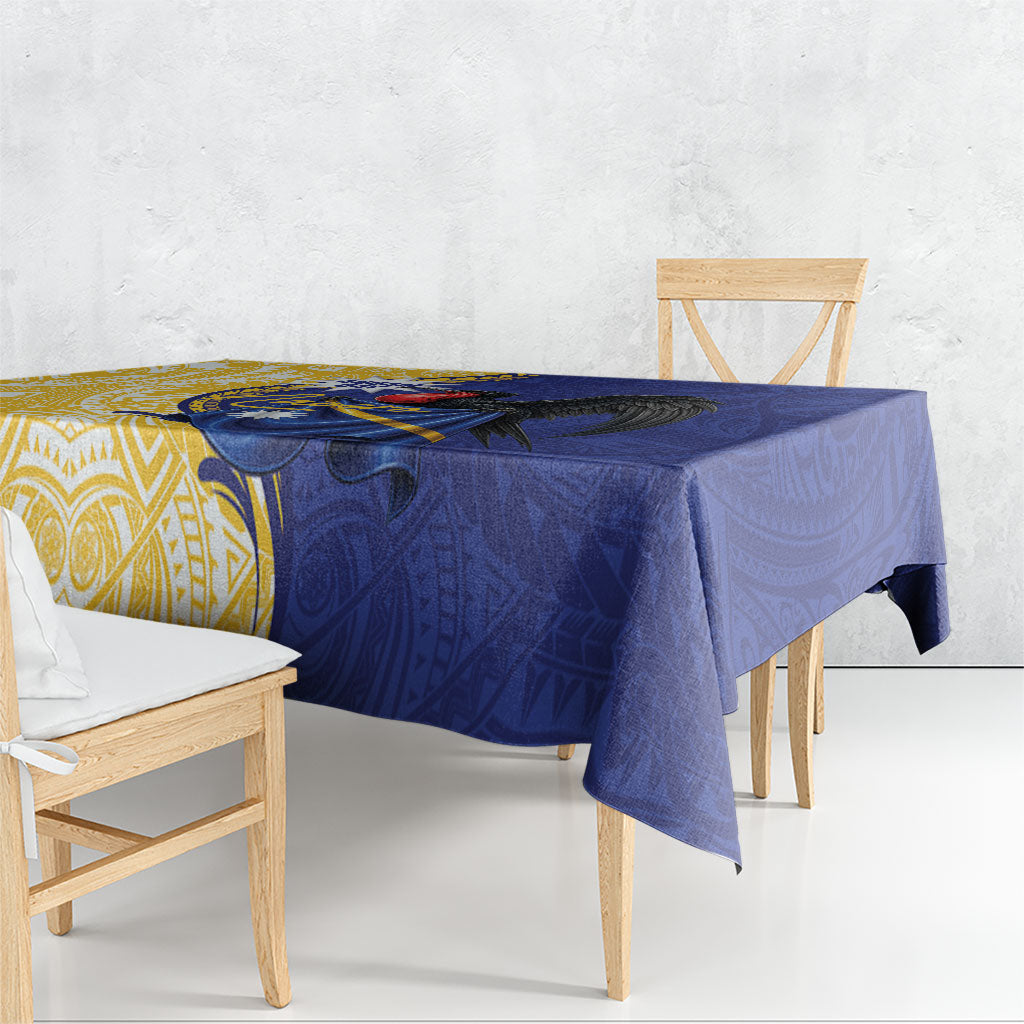 Nauru Angam Day Tablecloth Naoero Frigatebird With Flag Proud