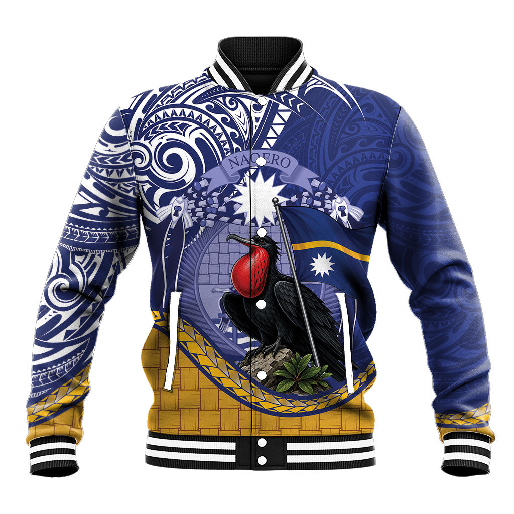 Magnificent Frigatebird Nauru Baseball Jacket Pandanus Weaving Polynesian Pattern