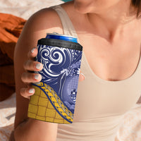 Magnificent Frigatebird Nauru 4 in 1 Can Cooler Tumbler Pandanus Weaving Polynesian Pattern