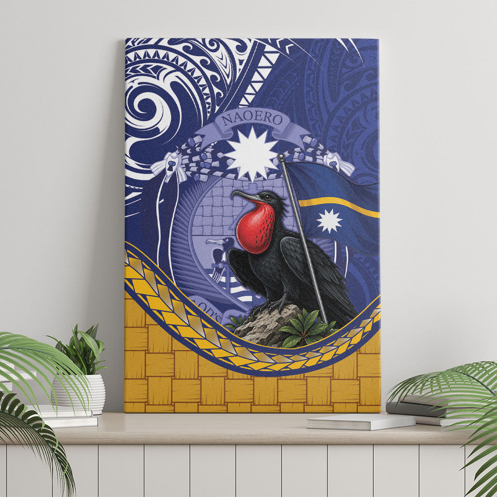 Magnificent Frigatebird Nauru Canvas Wall Art Pandanus Weaving Polynesian Pattern