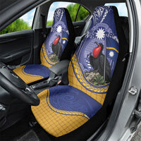 Magnificent Frigatebird Nauru Car Seat Cover Pandanus Weaving Polynesian Pattern