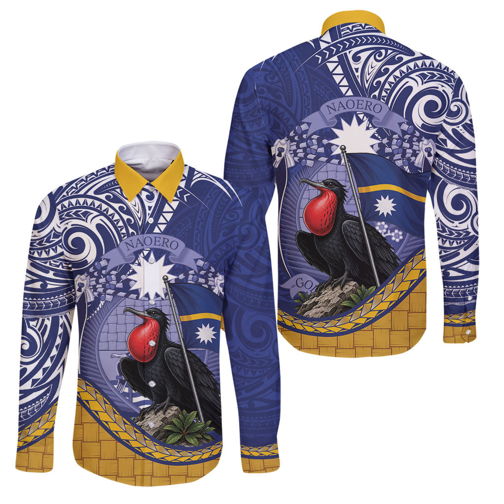 Magnificent Frigatebird Nauru Family Matching Mermaid Dress and Hawaiian Shirt Pandanus Weaving Polynesian Pattern