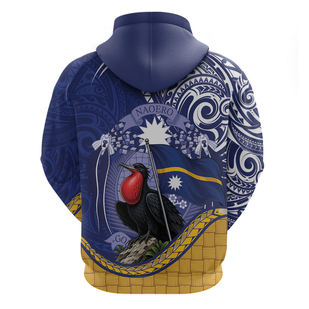 Magnificent Frigatebird Nauru Hoodie Pandanus Weaving Polynesian Pattern