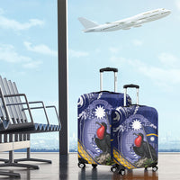 Magnificent Frigatebird Nauru Luggage Cover Pandanus Weaving Polynesian Pattern