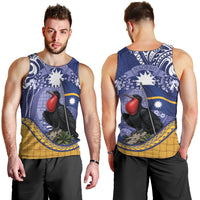 Magnificent Frigatebird Nauru Men Tank Top Pandanus Weaving Polynesian Pattern