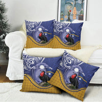 Magnificent Frigatebird Nauru Pillow Cover Pandanus Weaving Polynesian Pattern