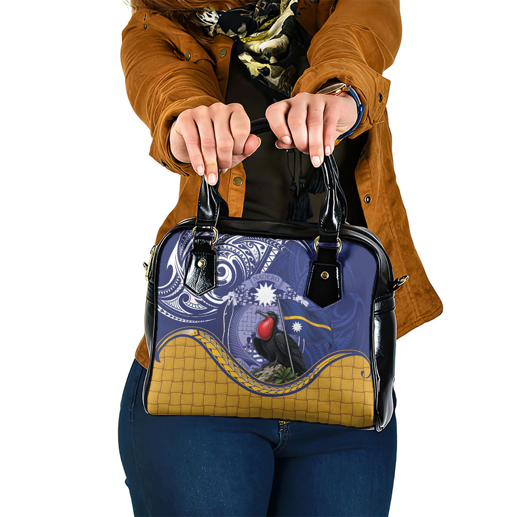 Magnificent Frigatebird Nauru Shoulder Handbag Pandanus Weaving Polynesian Pattern