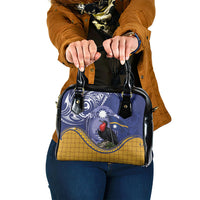Magnificent Frigatebird Nauru Shoulder Handbag Pandanus Weaving Polynesian Pattern