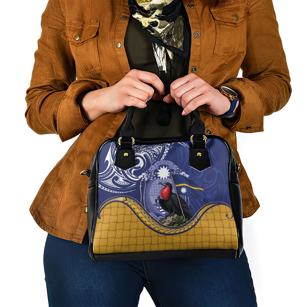 Magnificent Frigatebird Nauru Shoulder Handbag Pandanus Weaving Polynesian Pattern