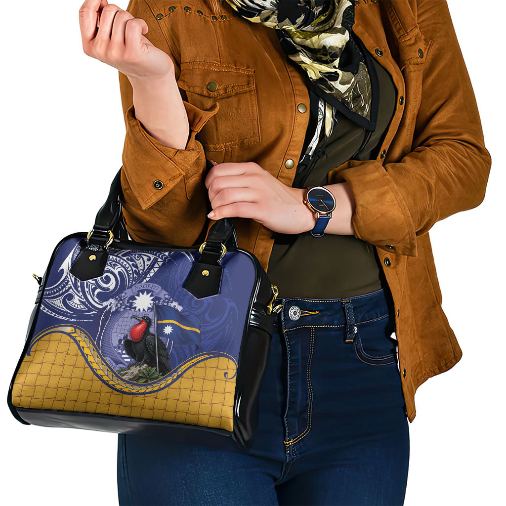 Magnificent Frigatebird Nauru Shoulder Handbag Pandanus Weaving Polynesian Pattern