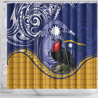 Magnificent Frigatebird Nauru Shower Curtain Pandanus Weaving Polynesian Pattern