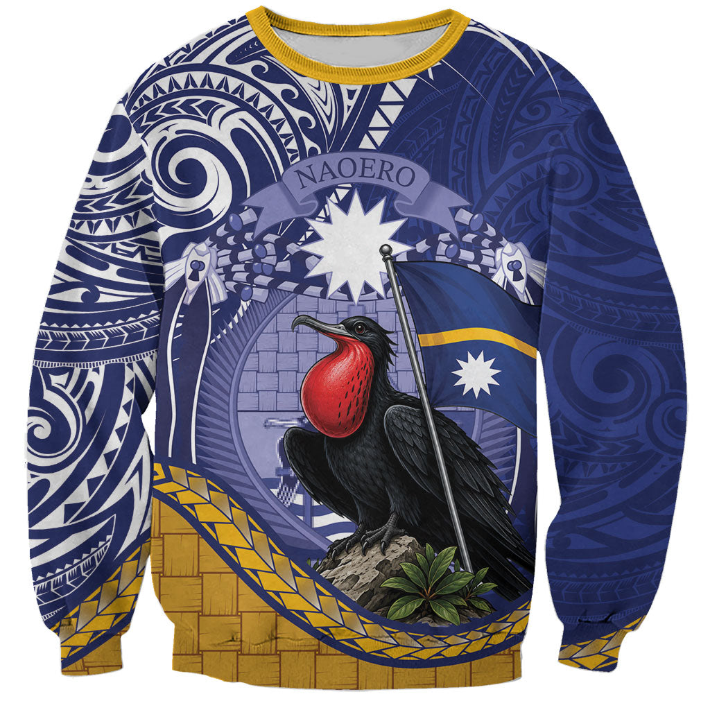 Magnificent Frigatebird Nauru Sweatshirt Pandanus Weaving Polynesian Pattern