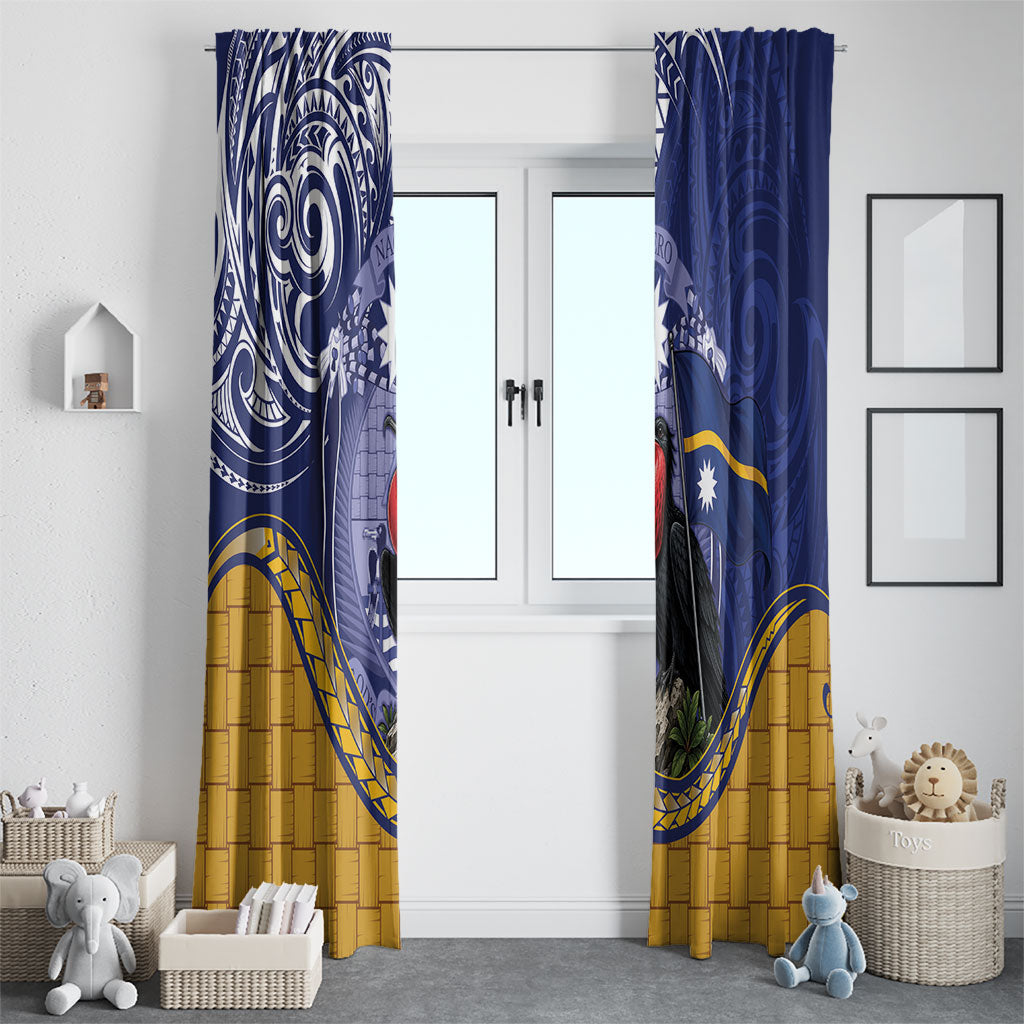 Magnificent Frigatebird Nauru Window Curtain Pandanus Weaving Polynesian Pattern
